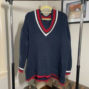 Zara distressed oversized sweater